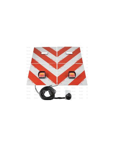 LED Placa de advertencia con Luz 12-36V, Dcha/Izda