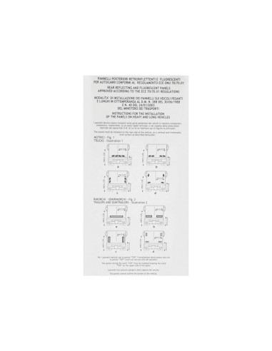 Panel reflectante, 565mm x 140mm