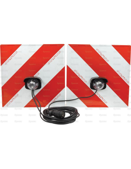 Placa Halógena de Advertencia con Luz 12V, Dcha/Izda