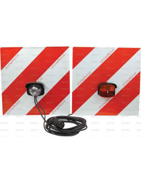 Placa Halógena de Advertencia con Luz 12V, Dcha/Izda