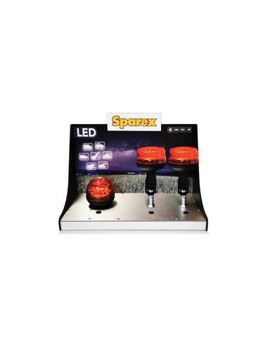 Expositor para luces LED con interruptores y base de aluminio