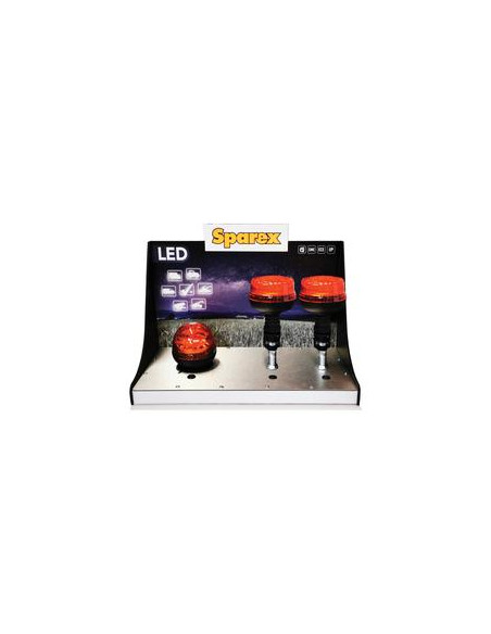 Expositor para luces LED con interruptores y base de aluminio