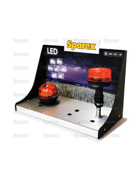 Expositor para luces LED con interruptores y base de aluminio