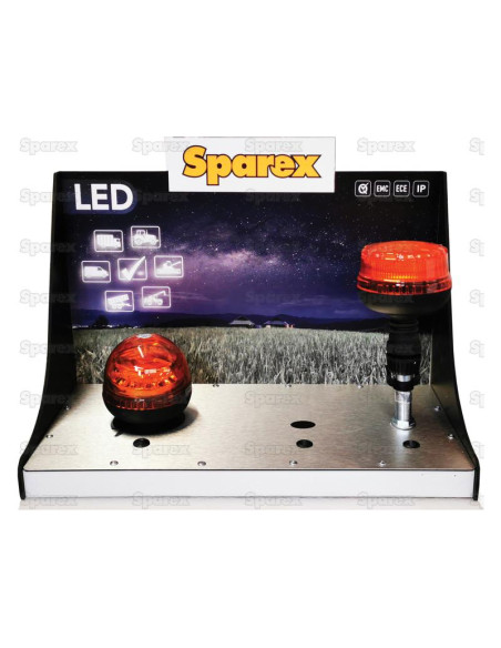 Expositor para luces LED con interruptores y base de aluminio