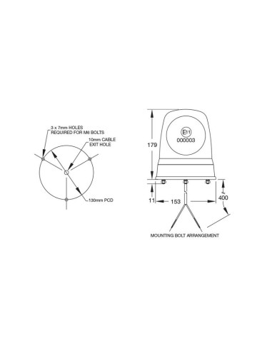 Faros Rotativos, Atornillado, 12V