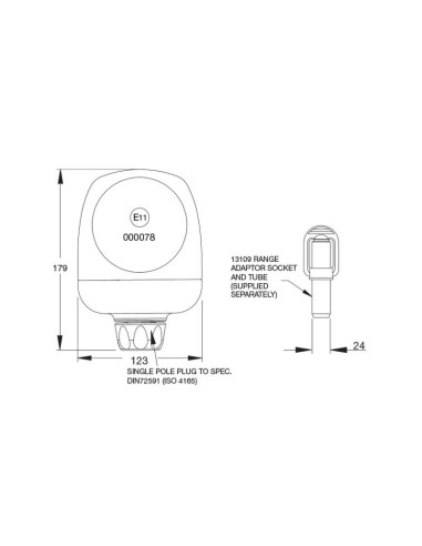 Faros Rotativos, Pin Fijo, 12V