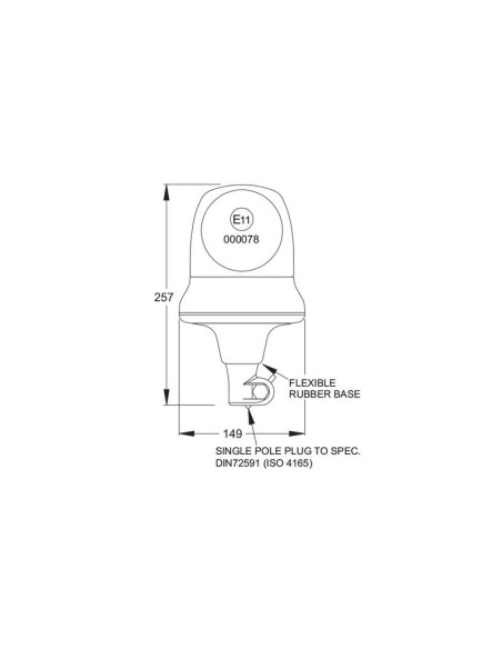 Faros Rotativos, Pin Flexible, 12V