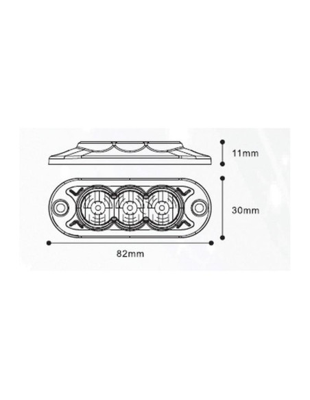 LED Luz de Peligro, Interference: Class 3, Función: solo flash, Doble destello, 12-24V