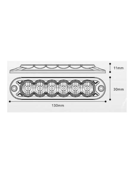 LED Luz de Peligro, Interference: Class 3, Función: solo flash, Doble destello, 12-24V