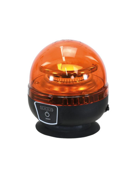 LED Rotativo Recargable (Ambar), Interference: Class 3, Magnético, 12-24V