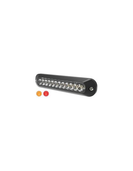 Luz de Peligro LED, 12 LEDs, Color de luz: Ambar / Rojo