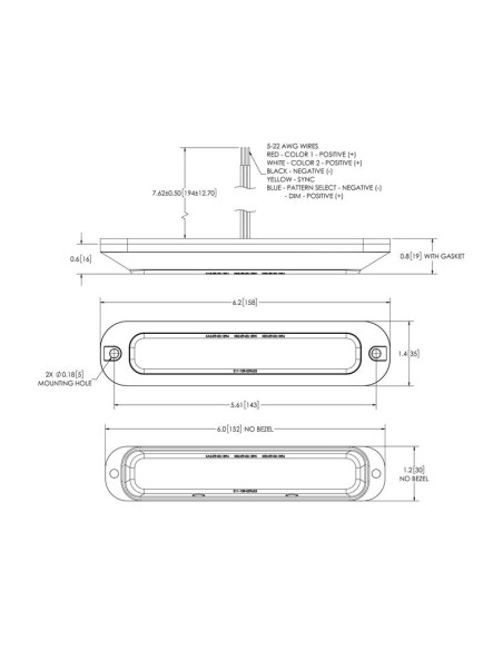 Luz de Peligro LED, 12 LEDs, Color de luz: Ambar / Rojo