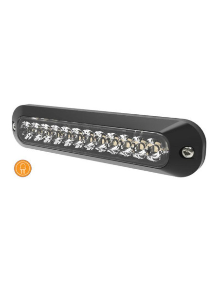 Luz de Peligro LED, 12 LEDs, Color de luz: Ambar / Transparente
