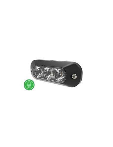 Luz de Peligro LED, 3 LEDs, Color de luz: Verde