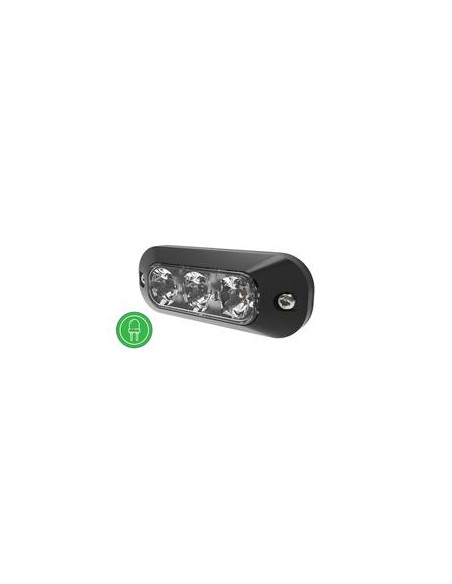 Luz de Peligro LED, 3 LEDs, Color de luz: Verde