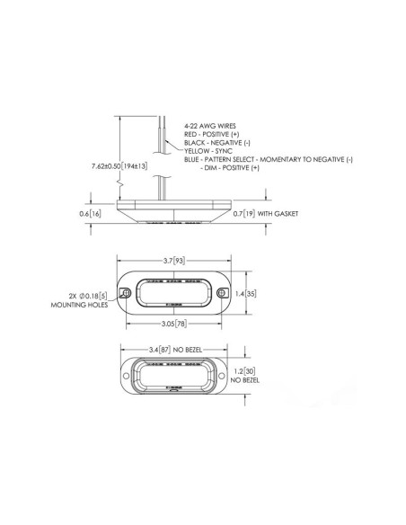 Luz de Peligro LED, 3 LEDs, Color de luz: Verde