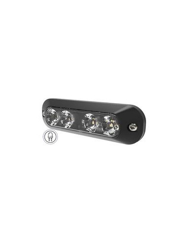 Luz de Peligro LED, 4 LEDs, Color de luz: Transparente