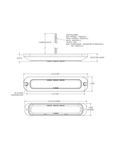Luz de Peligro LED, 6 LEDs, Color de luz: Ambar