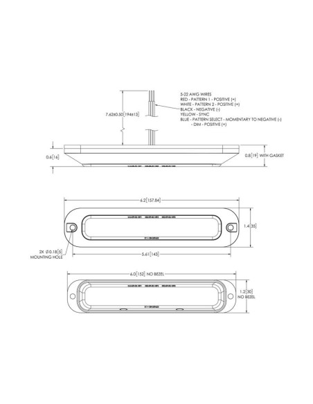 Luz de Peligro LED, 6 LEDs, Color de luz: Ambar