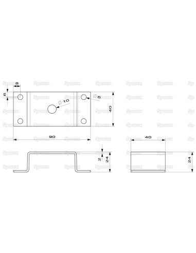 Soporte guardabarros Faro de Trabajo