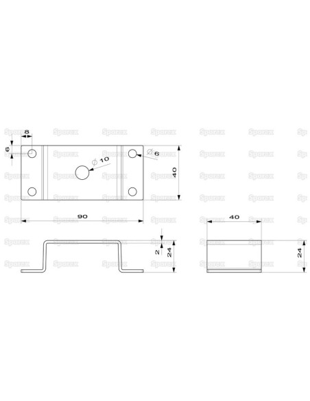 Soporte guardabarros Faro de Trabajo