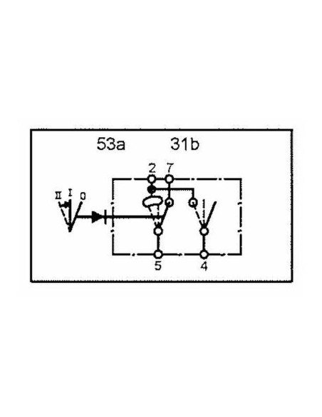 Interruptor Basculante - Lavaparabrisas, 3 Posiciones (Apagado/1/(2))