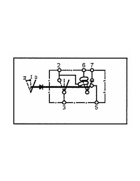 Interruptor Basculante - Lavaparabrisas, 3 Posiciones (Apagado/1/(2))
