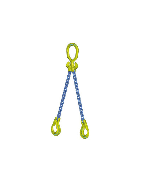Gancho de seguridad de eslinga de cadena GrabiQ - Número de patas: 2, Longitud: 3M, SWL: 3.5T