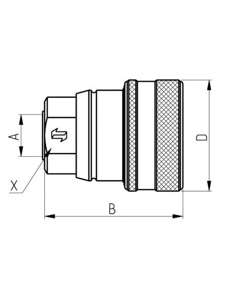 Faster Acoplador de freno de remolque Hembra 1/2'' BSP Rosca Hembra