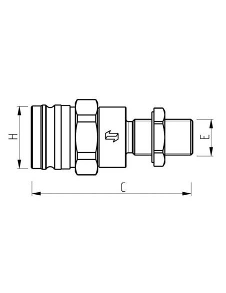 Faster Acoplamientos Frenos Remolque Macho M18 x 1.50 métrica Pasamuros Macho