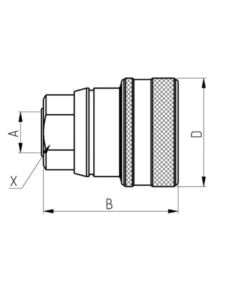Sparex Acoplador de freno de remolque Hembra 1/2'' BSP Rosca Hembra
