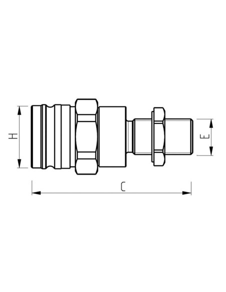 Sparex Acoplador de freno de remolque Macho M20 x 1.50 métrica Pasamuros Macho (Blister 1 pza.)