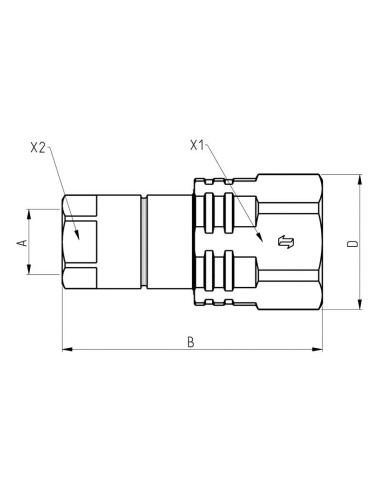 Enchufe Hidráulico-Hembra - 1/2’’ BSP - Serie W