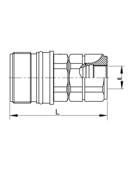 Parker Acoplamiento de tornillo hidráulico Hembra 1/2'' Tamaño del cuerpo x 1/2'' BSP Rosca Hembra