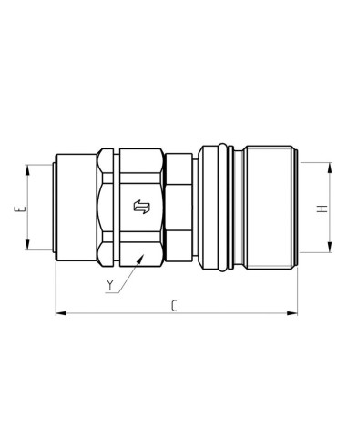 Poppet Valve Coupling Screw - Female - 3/4''BSP...