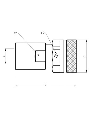Poppet Valve Coupling Screw - Female - 3/8''BSP...