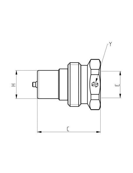 Poppet Valve Coupling Screw - Male - 1/2''BSP - VVS Series
