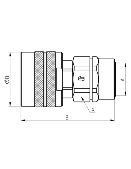 Poppet Valve Coupling Screw - Male - 3/4''BSP - CVV Series