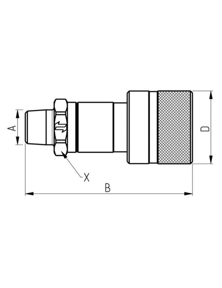 Poppet Valve Screw Couplings - Female - 1/4''NPT - PVVM Series