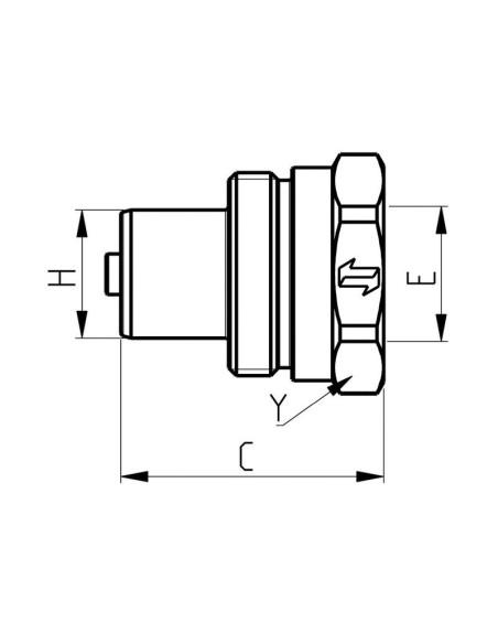 Poppet Valve Screw Couplings - Male - 3/8''NPT - PVVM Series