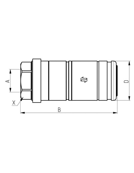 Faster Acoplamientos Hidráulicos Enganche Rápido Hembra 1/2'' Tamaño del cuerpo x 1/2'' NPT Rosca Hembra