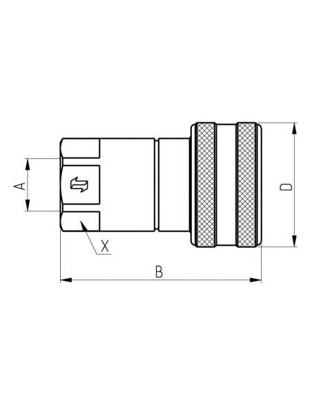 Faster Acoplamientos Hidráulicos Enganche Rápido Hembra 1/4'' Tamaño del cuerpo x 1/4'' BSP Rosca Hembra