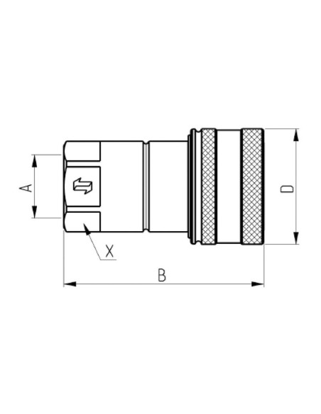 Faster Acoplamientos Hidráulicos Enganche Rápido Hembra 3/8'' Tamaño del cuerpo x 3/8'' BSP Rosca Hembra