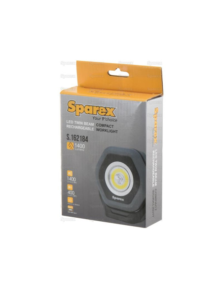 Lámpara de Inspección Recargable LED Doble Foco, 1400 Lúmenes