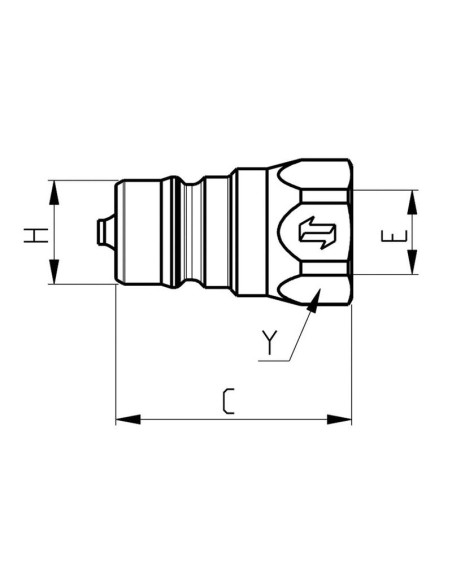 Faster Acoplamientos Hidráulicos Enganche Rápido Macho 3/8'' Tamaño del cuerpo x 3/8'' BSP Rosca Hembra