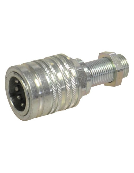 Faster Flat Faced Hydraulic Coupling Hembra 1/2'' Tamaño del cuerpo x M18 x 1.50 métrica Pasamuros Macho