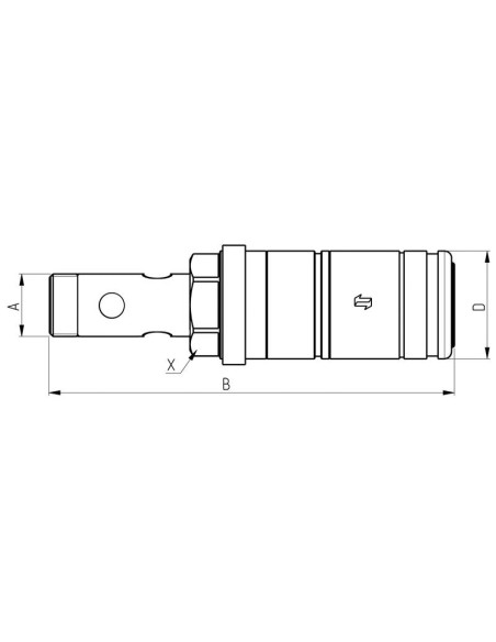 Faster Flat Faced Hydraulic Coupling Hembra 1/2'' Tamaño del cuerpo x M22 x 1.50 métrica Macho
