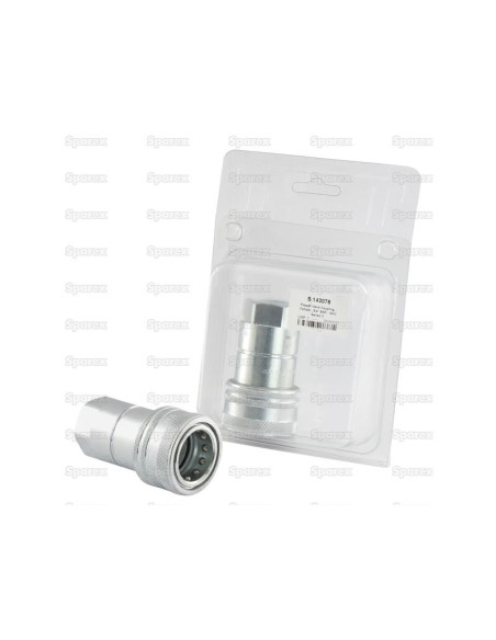 Faster Flat Faced Hydraulic Coupling Hembra 3/4'' Tamaño del cuerpo x 3/4'' BSP Rosca Hembra (Blister 1 pza.)