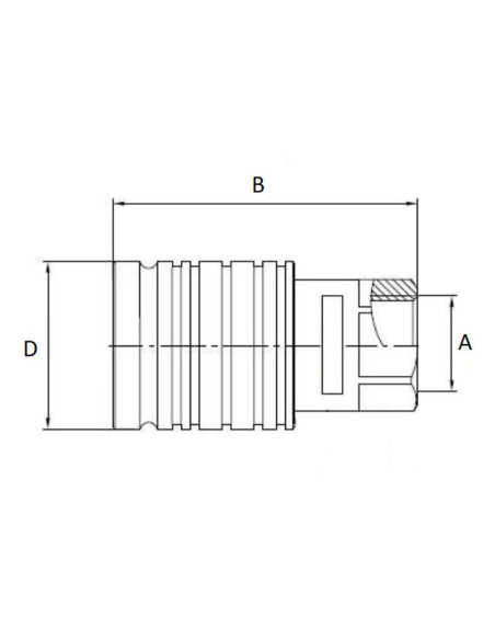 Parker Acoplamientos Hidráulicos Enganche Rápido Hembra 1/2'' Tamaño del cuerpo x 7/8'' UNF Rosca Hembra