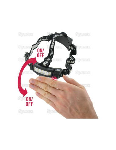 Linterna de cabeza recargable fina con detector...